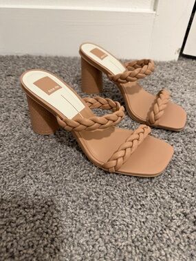 Dolce Vita Braided Double-Strap Slide Sandal - Tan
